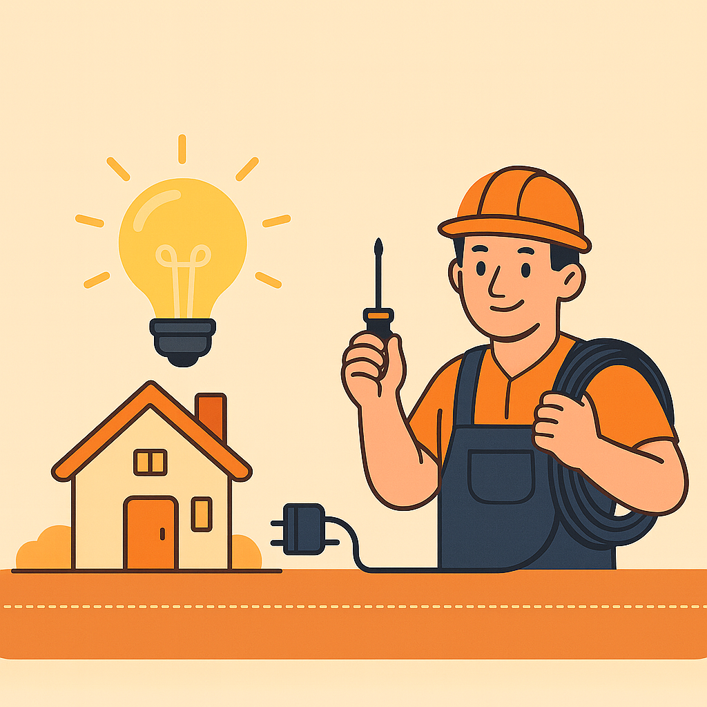 電気工事のイメージイラスト